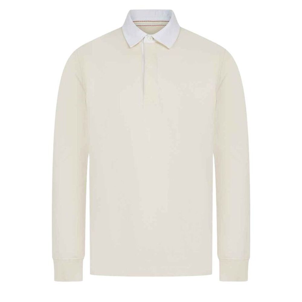 Front Row Mens  Long Sleeve Rugby Shirt/Top / Natural